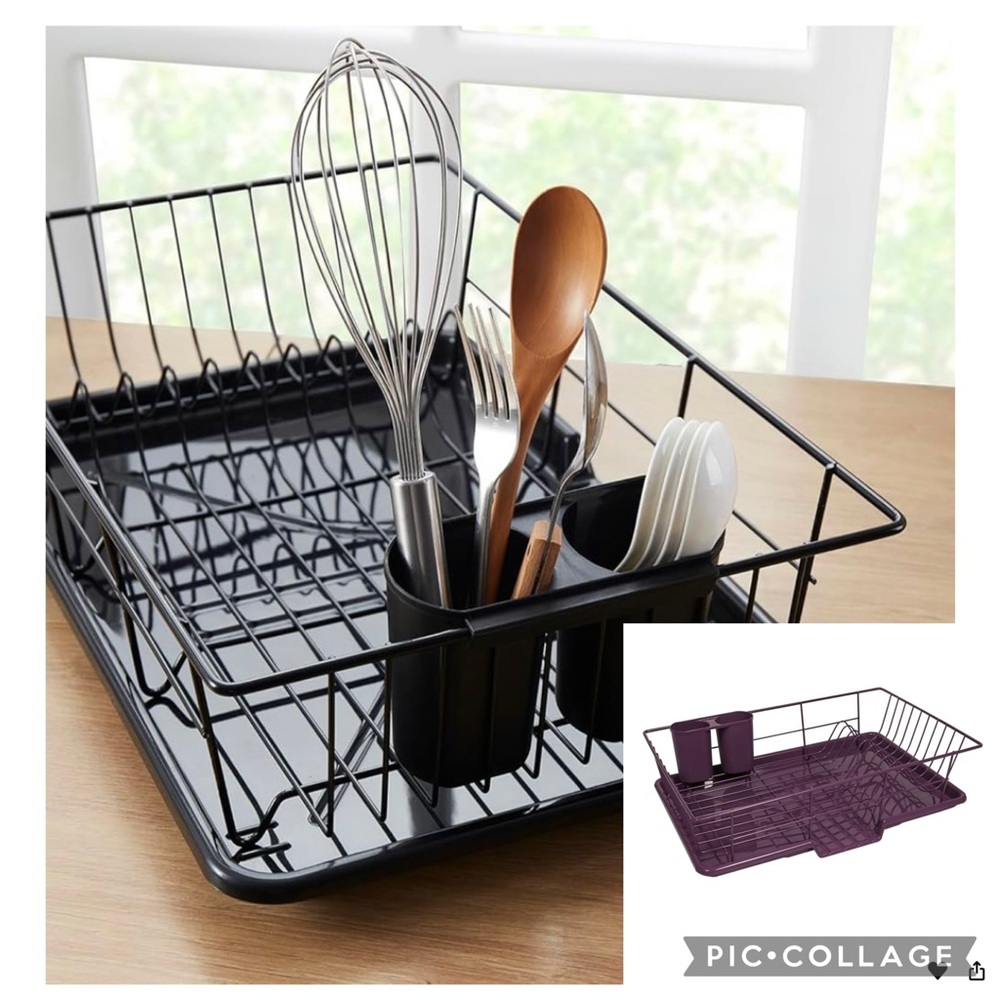 2- pack New Metal Dish Rack Drainer 3 Piece Set , 12" x 19" x 5"